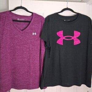 Set of Two UNDER ARMOUR Exercise Workout Shirts - sz 1X